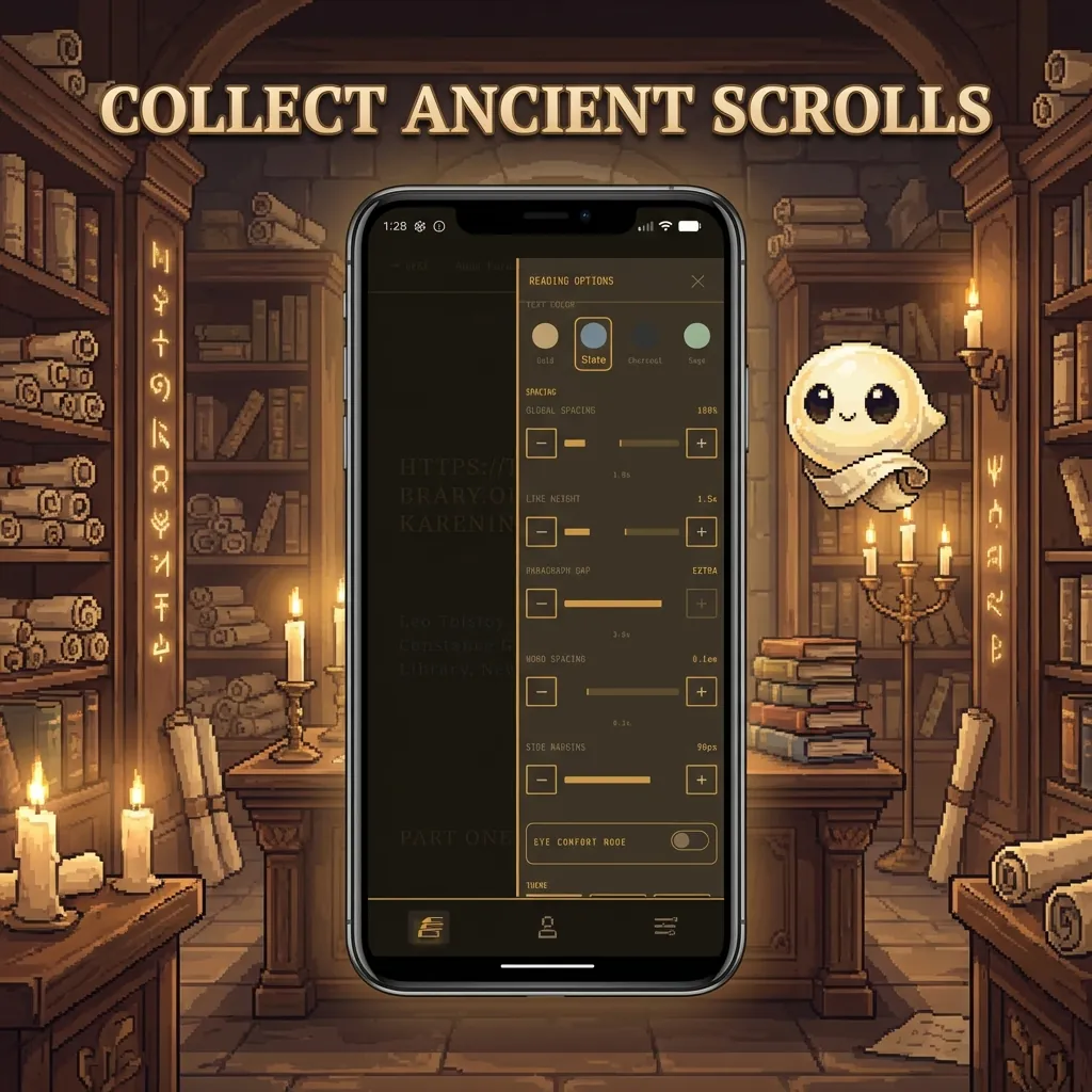 Scroll+ Reading Options and Eye Comfort Mode